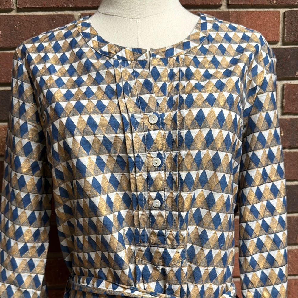 Roller Rabbit Geometric Pattern Violet Dress Size Small - Picture 2 of 11